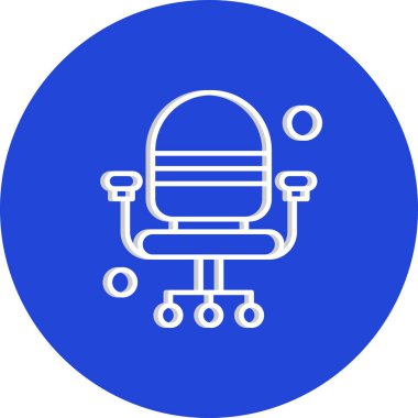  Sandalye Simgesi, vektör illüstrasyonu