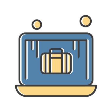 dizüstü bilgisayar simgesi, vektör illüstrasyonu