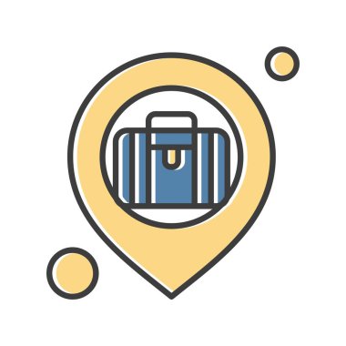  evrak çantası simgesi, vektör illüstrasyonu 