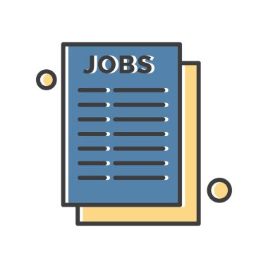 Belge, Müfredat vitae, vektör illüstrasyonu  