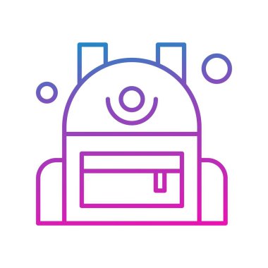 Basit Vektör Üniversitesi Simgesi illüstrasyonu