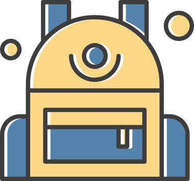 Basit Vektör Üniversitesi Simgesi illüstrasyonu