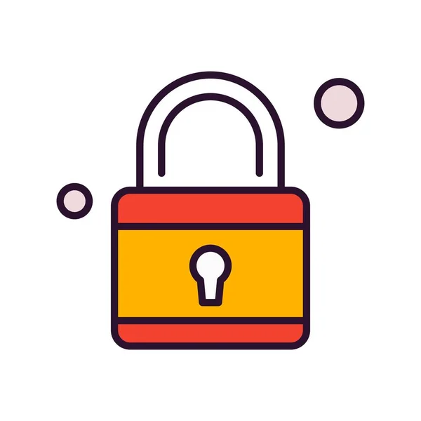 Vector Lock Icono Concepto Seguridad — Archivo Imágenes Vectoriales