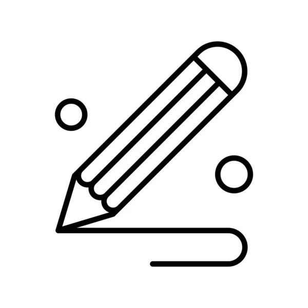 Pencil Icon Vector Illustration — Stock Vector