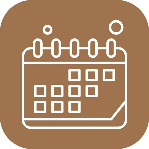 Vectorkalender Icoon Illustratie — Stockvector
