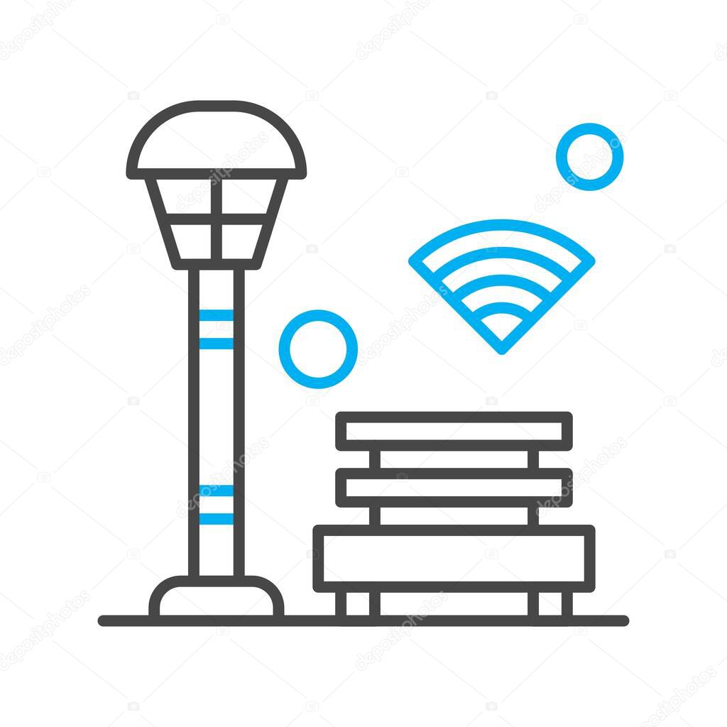 simple vector icon of internet of things concept