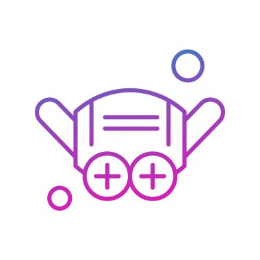 yüz maskesi simgesi, vektör illüstrasyonu