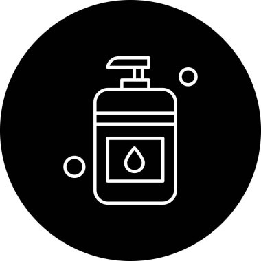  Dezenfektan düz simge, vektör illüstrasyonu