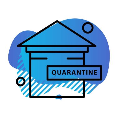  ev düz simgesi, vektör illüstrasyonu