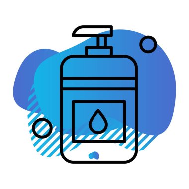  Dezenfektan düz simge, vektör illüstrasyonu