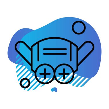 yüz maskesi simgesi, vektör illüstrasyonu