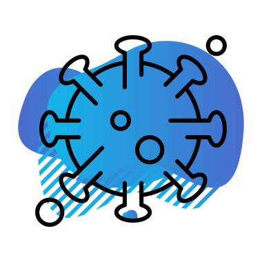 covid 19 Simgesi, Vektör illüstrasyonu  