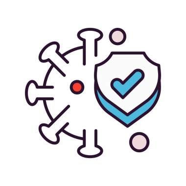 Vektör covid 19 Simge illüstrasyonu