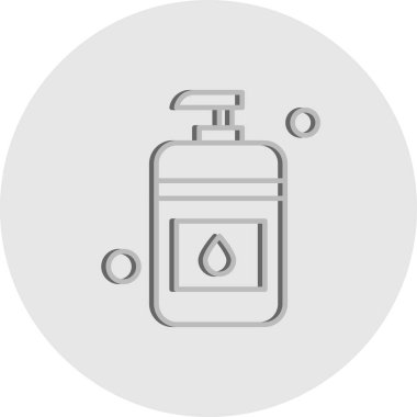  Dezenfektan düz simge, vektör illüstrasyonu