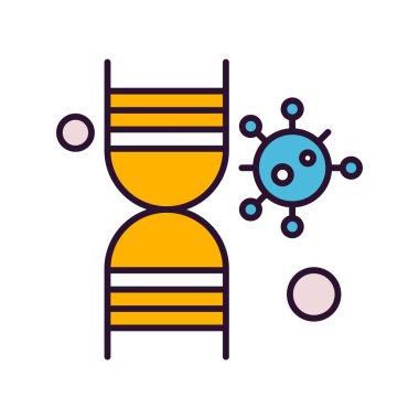  DNA simgesi, vektör illüstrasyonu