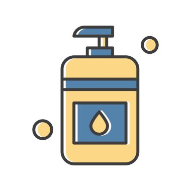  Dezenfektan düz simge, vektör illüstrasyonu