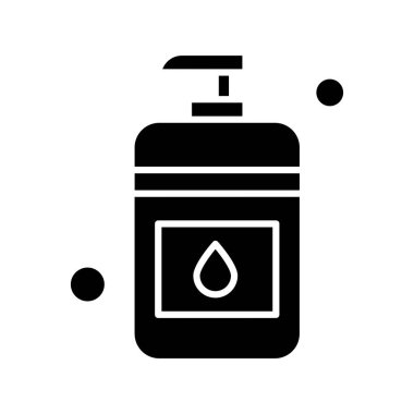  Dezenfektan düz simge, vektör illüstrasyonu