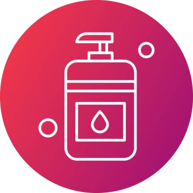  Dezenfektan düz simge, vektör illüstrasyonu