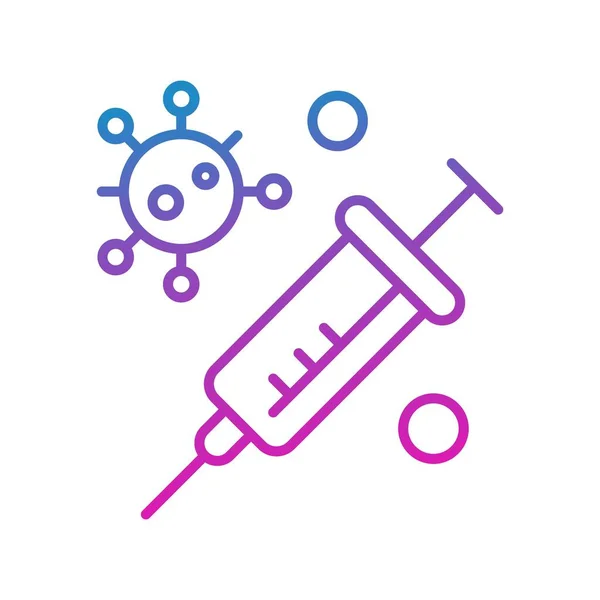 Aşı Yassı Simgesi Vektör Illüstrasyonu — Stok Vektör