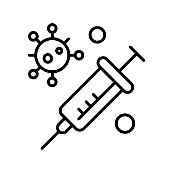 Vlakke Pictogram Van Het Vaccin Vectorafbeelding — Stockvector