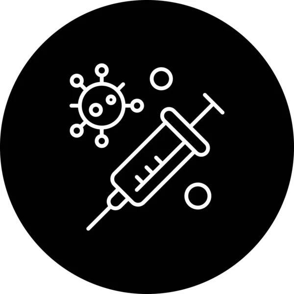 Vlakke Pictogram Van Het Vaccin Vectorafbeelding — Stockvector