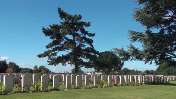 Cemitério Chinês de Nolette, Primeira Guerra Mundial, Noyelles-sur-Mer, França — Vídeo de Stock