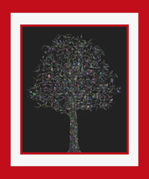 Psychedelischer Baum — Stockvektor