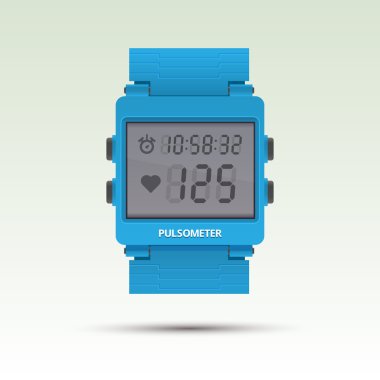 vector pulsometer, illustratie van beat tarief van hartmonitor.