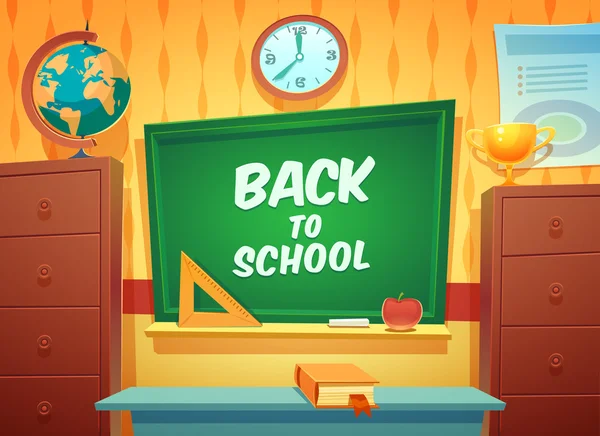 Back to school background, vector illustration. — Stock Vector