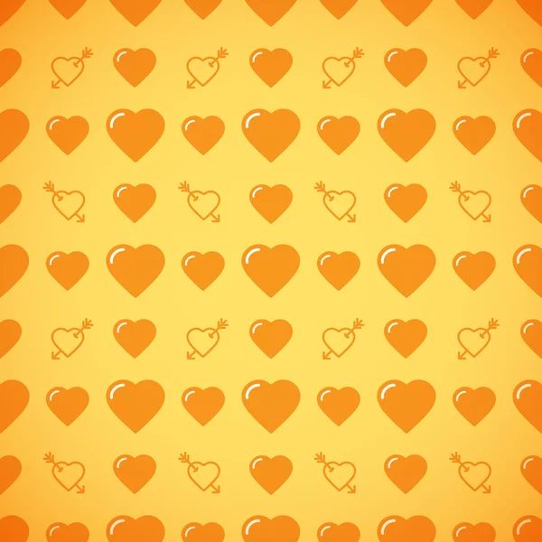 Precioso patrón romántico del corazón. Fondo de vector sin costura . — Vector de stock