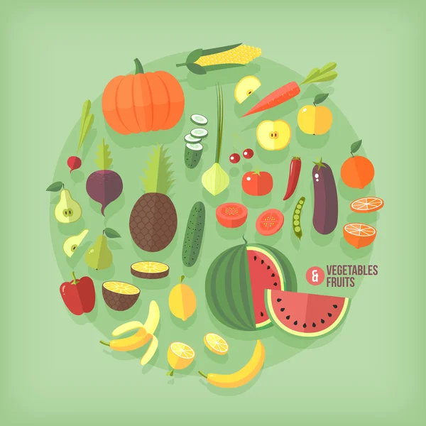 Recogida de frutas — Vector de stock