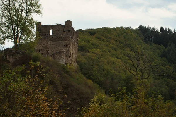 Burg Balduinsomk Ένα Ερείπιο Κάστρο Στην Κορυφή Του Λόφου Που — Φωτογραφία Αρχείου