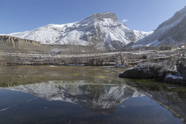 Landskap av Muktinath by i lägre Mustang District, Nepal — Stockfoto