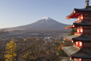 Chureito pagoda Fujiyoshida, Japonya