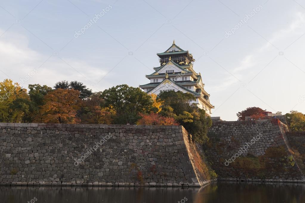 Osaka Castle in autumn, Japan