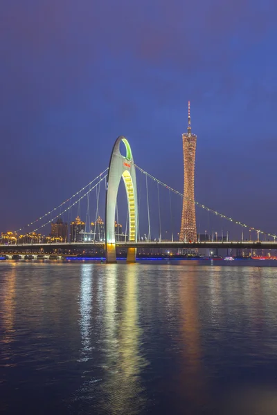 Ciudad de Guangzhou después del atardecer —  Fotos de Stock