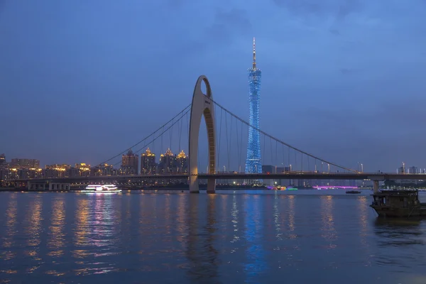 Ciudad de Guangzhou después del atardecer —  Fotos de Stock