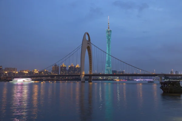 Ciudad de Guangzhou después del atardecer —  Fotos de Stock