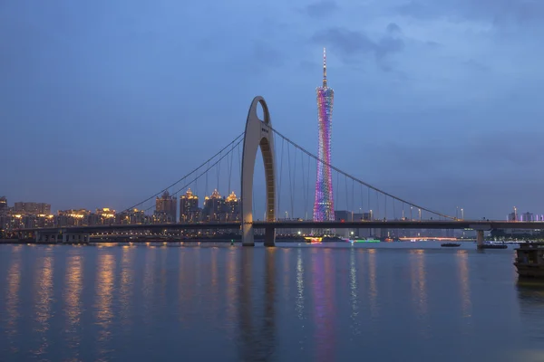 Ciudad de Guangzhou después del atardecer —  Fotos de Stock