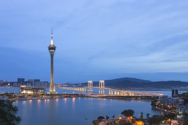 Macau kule ve Ponte de Sai Van Köprüsü