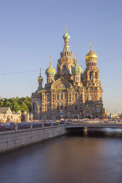 Kerk van de Verlosser op het bloed naar Sint-Petersburg, Rusland — Stockfoto