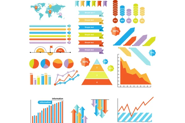 Paquete de infografías — Archivo Imágenes Vectoriales