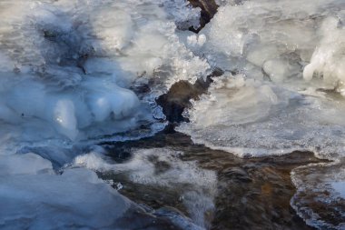 Eriyen buzun altında akan su, küresel ısınma kavramı