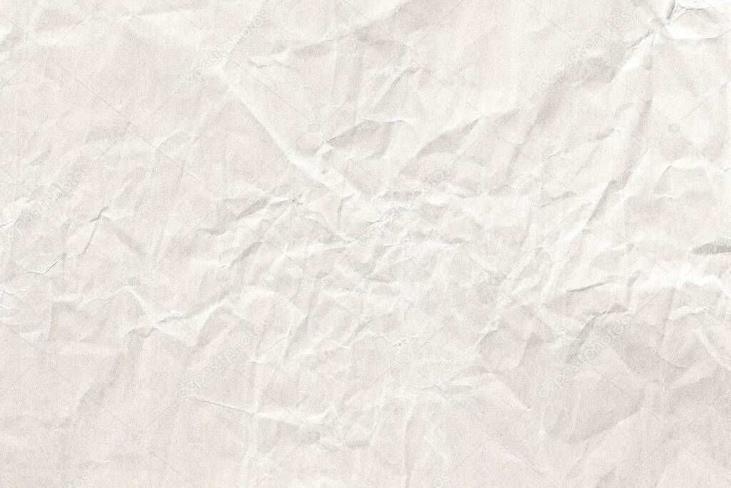 Crumpled soft yellow paper background texture