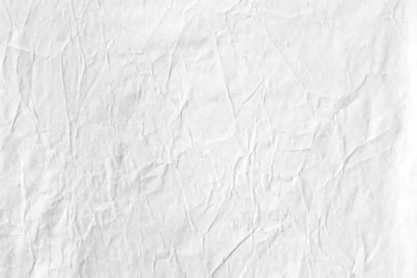 Zerknittertes Papier Weißer Hintergrund Textur — Stockfoto