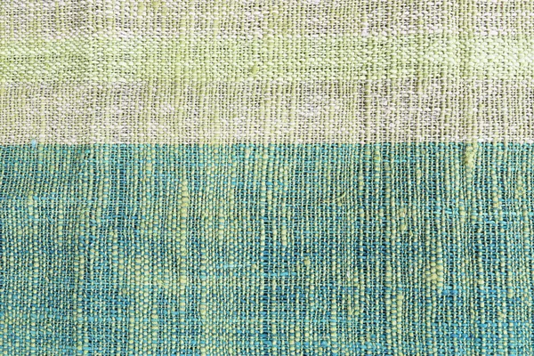 Verde Cor Dois Tons Algodão Tecer Textura — Fotografia de Stock