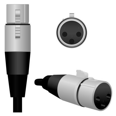 XLR/mikrofon Plug - erkek