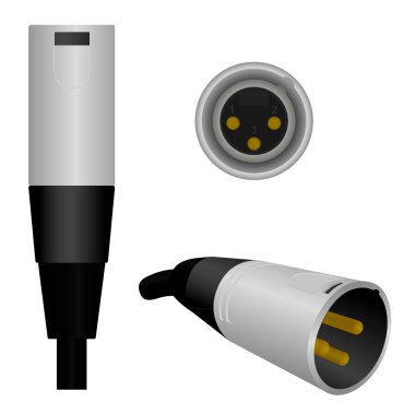 XLR/mikrofon Plug - erkek