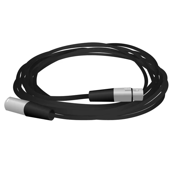 Cable XLR / micrófono — Vector de stock