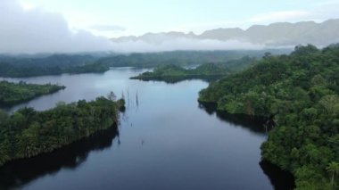 Milford Ses ve Kuşkulu Ses 'in Dağları ve Fiyortları, Yeni Zelanda. Bengoh Vadisi, Sarawak.